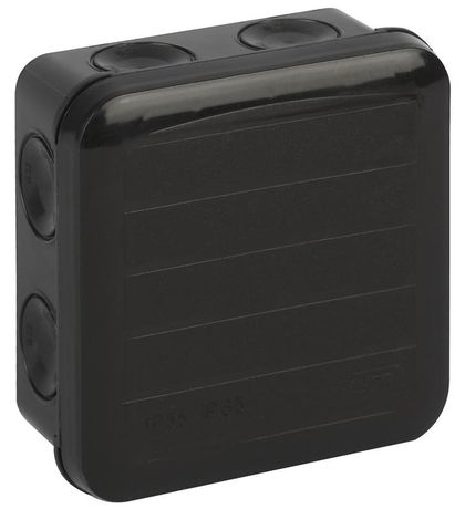 Коробка распределительная ОП 85х85х45мм двухкомпонентн. 8 вводов IP65 черн. Ruvinil 67240Ч TYCO