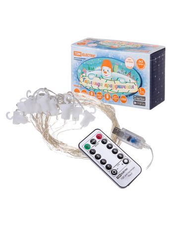 Гирлянда светодиодная "Роса - занавес" 2х2 м, 200LED, белый, ПДУ, USB, IP20 | SQ0361-0087 TDM