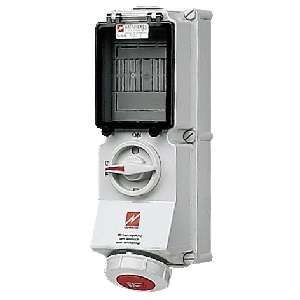 Розетка настенная механическая блокировка DUO 32А 3Р+E IP67 - 5946A Mennekes
