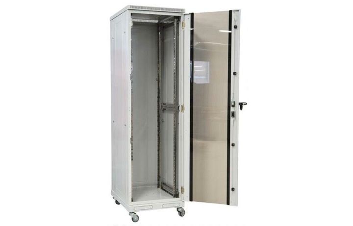 Шкаф телекоммуникационный напольный 19",42U(600x800), ШТ-НП-42U-600-800-С, передняя дверь стекло ССД | 130411-00530 СВЯЗЬСТРОЙДЕТАЛЬ