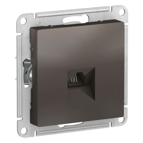 Механизм розетки телефонной 1-м СП ATLAS DESIGN RJ11 мокко SchE ATN000681 APC