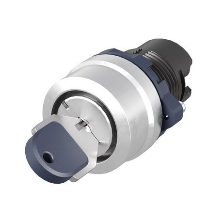 Головка переключателя с ключом на 2 положения возвратом стандартная ручка, черный, алюминий | M22S-KM2A DKC ДКС