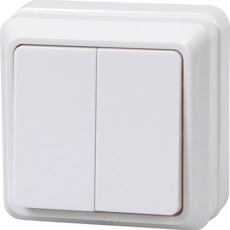 Выключатель 2-кл. ОП Октава 10А IP20 ВС20-2-0-ОБ 250В бел. IEK EVO20-K01-10-DC