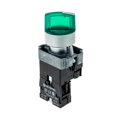 Переключатель с LED подсветкой, 220V AC/DC, зеленый, 2 полож. 1NO, фикс., мет. MTB2-BK2363 | 58214 ОВЕН ОВЕН арт. 58214