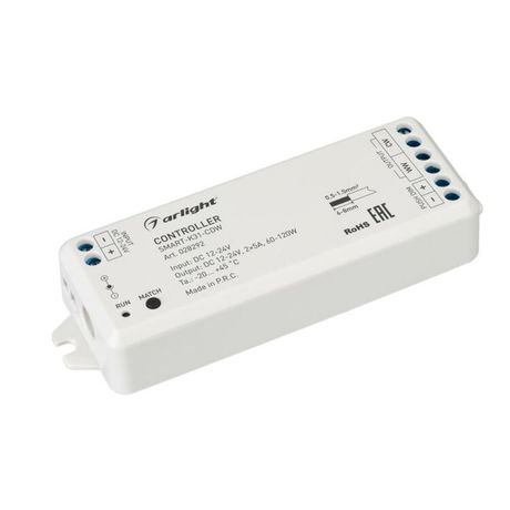 Контроллер SMART-K31-CDW (12-24V, 2x5A, 2.4G) (ARL, IP20 Пластик, 5 лет) - 028292 Arlight