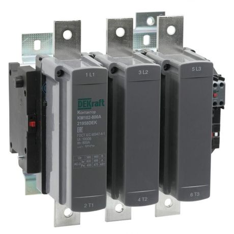 Контактор 800А 220В_АС АС3_ АС4 1НО+1НЗ КМ-102 | 21958DEK DEKraft APC