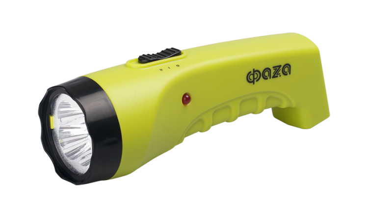 Фонарь аккумуляторный ручной AccuF2-L04-gn 4LED 2 режима: 100проц./25проц. аккум. 0.4А.ч выдвижная вилка индикатор зарядки зел. ФАZА 2857859 ФАЗА .4897062857859