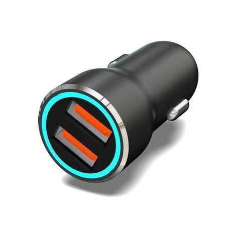 Автомобильное зарядное устройство c двумя портами (USB-A + USB-A) LED-подсветкой, 12Вт | 18-2242-5 REXANT MEET