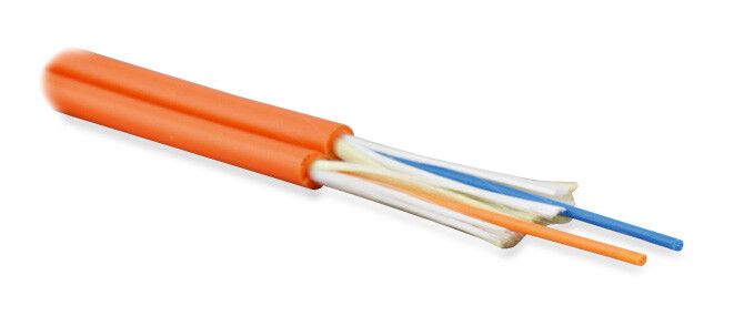 Кабель FO-D3-IN-50-2-LSZH-OR волоконно-оптический 50/125 (OM2) многомод. 2 волокна duplex zip-cord плотное буф. покрытие (tight buffer) 3.0мм для внутр. прокл. LSZH оранж. Hyperline 222535