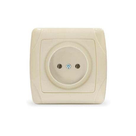 Маргарита розетка одноместная б/з, с/у, 16А, 220В, сл.кость (ivory) (еврослот) - М0022-I Союз