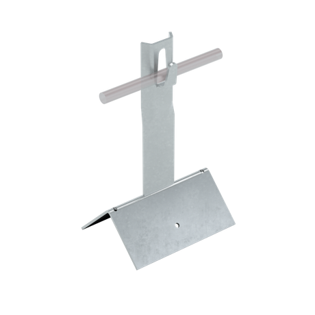 Коньковый держатель зажимной с широким основанием для прутка 5-8 мм H80 CU | BKDZ-H80-D5-8 КМ-профиль MA0109