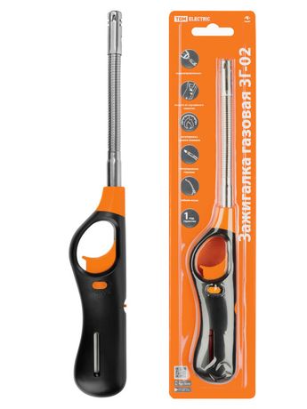 Зажигалка газовая с пьезоэлементом ЗГ-02, регул. уров. плам., многораз. заправка, гибкий носик, | SQ2511-0002 TDM