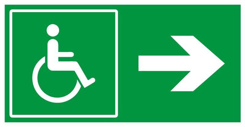 Самоклеящаяся этикетка INFO-SSA-120 бэклит 259x135мм МГН/стрелка вправо SSA-103 | Б0064732 ЭРА