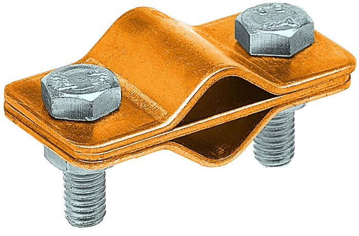 Зажим соединительный пруток — параллельный, латунь|90553-2|Ezetek