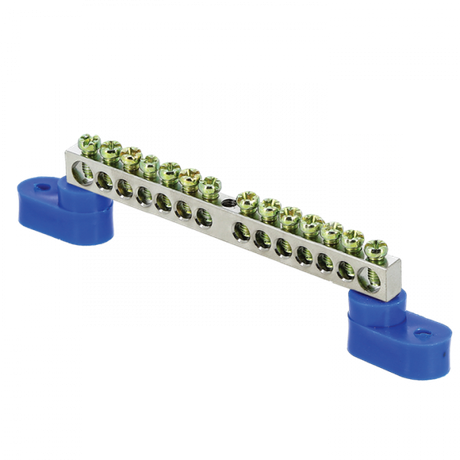 Шина нулевая N 6х9 14 отверст. цинк 2 син. угловых изолятора PROxima EKF sn1-63-14-2