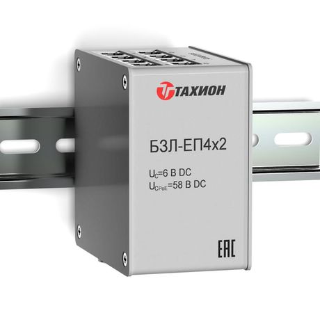 Блок защиты от импульсных перенапряжений 8-х портов локальной сети Ethernet БЗЛ-ЕП4х2 Тахион 20157