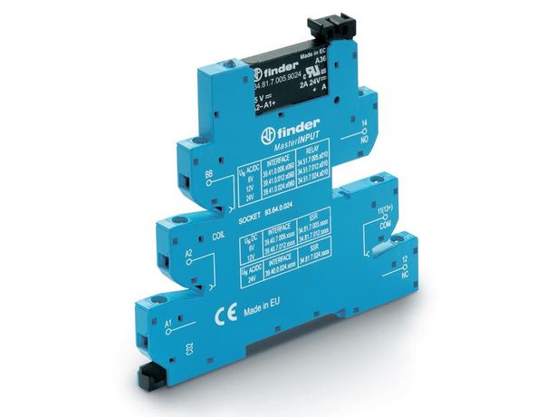 Интерфейсные модули реле MasterINPUT: Твердотельные реле, Винтовые клеммы, 1 выход 2A-24VDC, 12VDC - 394070129024 FINDER 39.40.7.012.9024