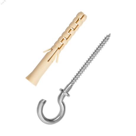 Крюк-шуруп 3,5х70 оцинкованный, с манжетой (2 шт.) - 13 3009 1 Европартнер