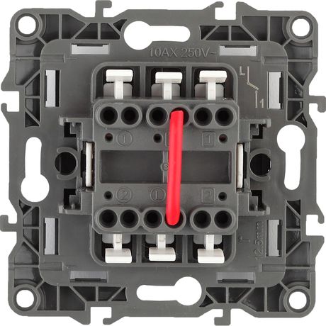 Выключатель двухклавишный Elegance 14-1104-02, 10А, IP20 Made In China (Энергия света) арт. Б0034231