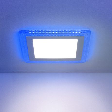 Светильник светодиодный встраиваемый "downlight" DLS024 18W 4200K подсветка Blue | a038379 Elektrostandard
