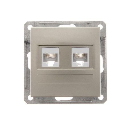Розетка информационная 2-м СП W59 без рамки CAT.5E шампань SchE RSI-251KK5E-4-86 APC