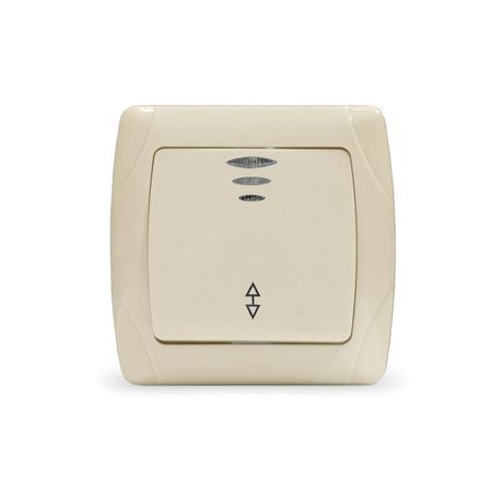 Переключатель проходной 1-кл. СП Маргарита 10А IP20 с подсветкой сл.кость (ivory) UNIVersal М0125-I Союз