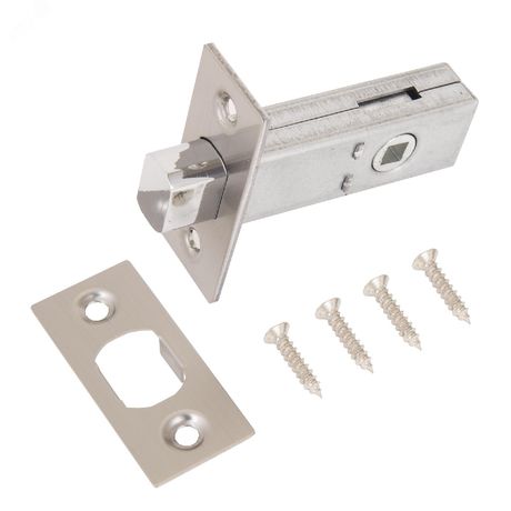 Задвижка универсальная врезная без ручек для установки на деревянные межкомнатные двери, АЛЛЮР АРТ LB45-6 SN никель матовый - 11232 ПТК