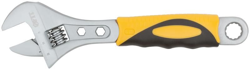 Ключ разводной Классик, шкала, увеличенный захват, прорезиненная ручка 200 мм, 28 мм - 70152 РОС