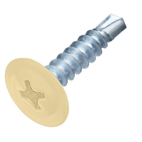 Саморез металл-металл 4.2х19 прессшайба сверло RAL 1014 сл. кость (коробка) (уп.200шт) СТРОЙМЕТИЗ 2530113