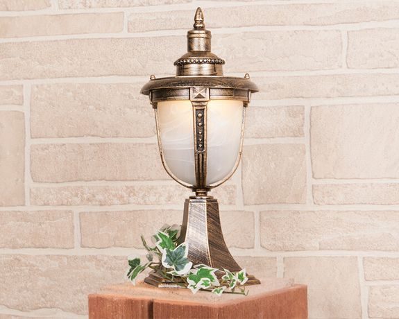 Светильник садово-парковый GLYF-2010S Atlas S черное золото | a028007 Elektrostandard