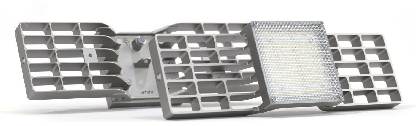 Светильник светодиодный ДВО-33Вт, IP20, 4000Лм, 4000К, Грильято, призм, 12х12см, Albatross - АТ-ДВО-07-33-44-Х Атон