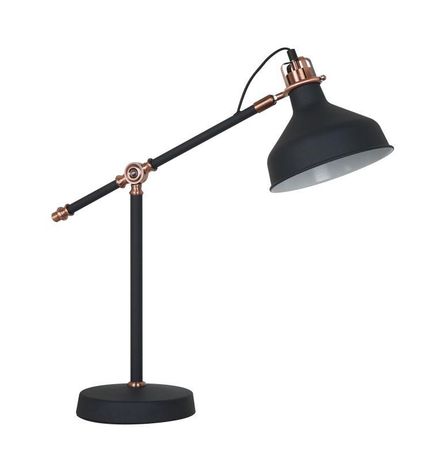 Светильник KD-425 С62 настол. Amsterdam 1хE27 40Вт 230В черн.+медь Camelion 13014