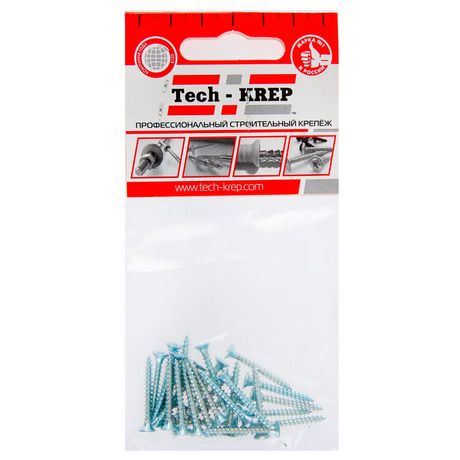 Саморез ШУц 3,0х35 пот. гол. (22 шт) - пакет ( 0,026 кг) | 102413 Tech-KREP