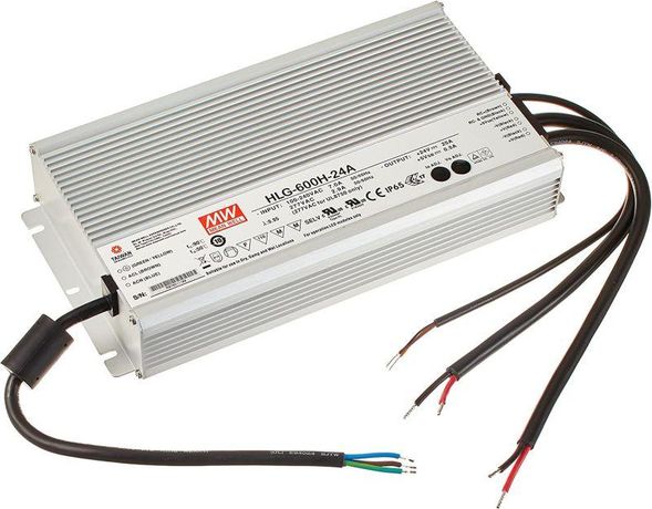Драйвер для светодиодной ленты Meanwell HLG-600H-24 600Вт 24В IP65 280х144х48.5мм VARTON VARTA