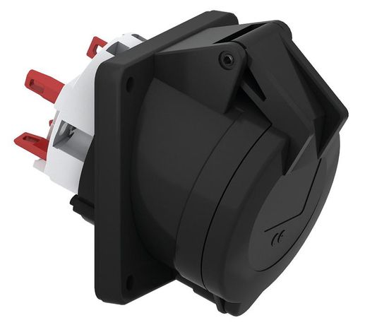 Розетка панельная 5р(3p + N PE) 32А 230-380 QC черная IP44 I 130274-Bals Bals