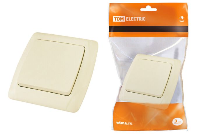 Выключатель 1 кл. 10А cл.кость "Онега" | SQ1805-0030 TDM