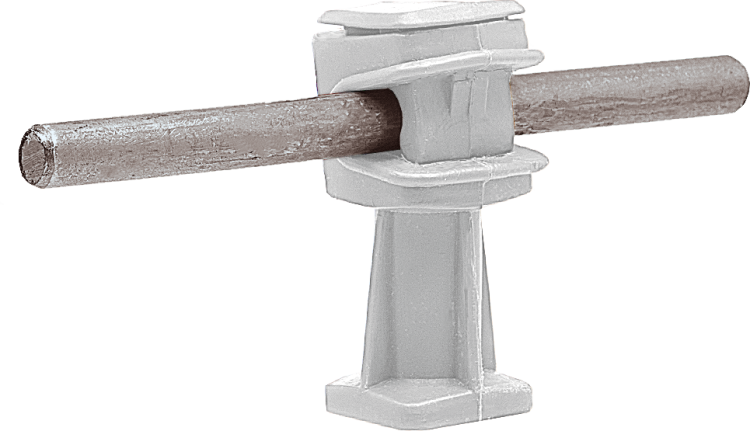 Держатель проводника круглого 6-8 мм белый, высота 36 мм, пластик|91008|Ezetek