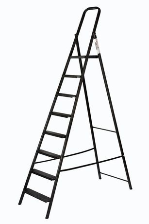 Лестница-стремянка алюминиевая, 8 ступеней, вес 9,5 кг - 65376 РОС