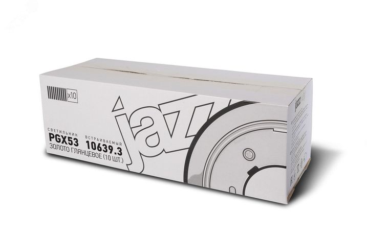 Светильник светодиодный встраиваемый _PGX53 10639. 3 золото глянцевый /10 шт. в уп./ 106*39мм | .5043466 Jazzway