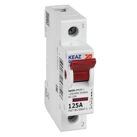 Выключатель нагрузки модульный OptiDin BM63PL-1125-УХЛ3 (BM63PL) | 328161 КЭАЗ