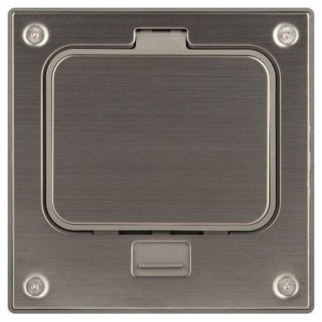 Лючок напольный с розеткой установка в бетон защёлкой скрытого монтажа IP66 18-6001-03 - Б0063266 ЭРА