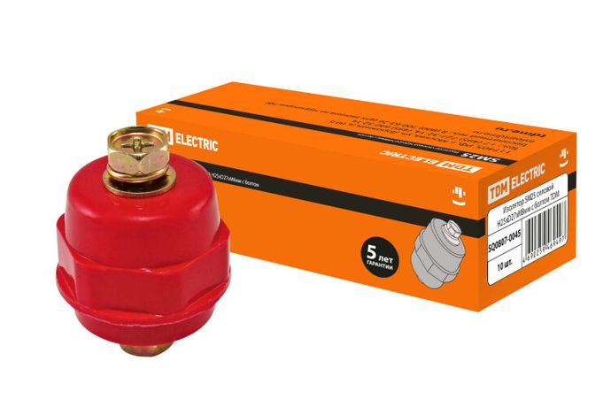 Изолятор SM25 силовой Н25хD27хМ8мм с болтом | SQ0807-0045 TDM