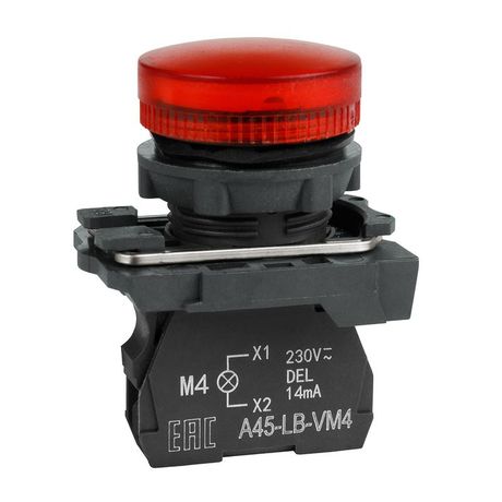 Сигнальная лампа OptiSignal D22 C5-L-B4 красная пластик 24VAC/DC XB5AVB4 |332191| КЭАЗ