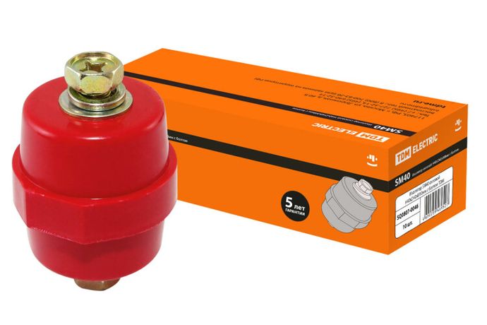 Изолятор SM40 силовой Н40хD40хМ10мм с болтом | SQ0807-0046 TDM