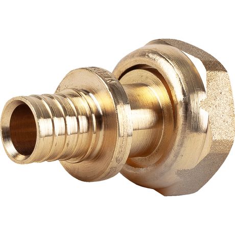 Муфта с накидной гайкой 16x3/4 аксиальная латунная - AX6001634 PRO AQUA