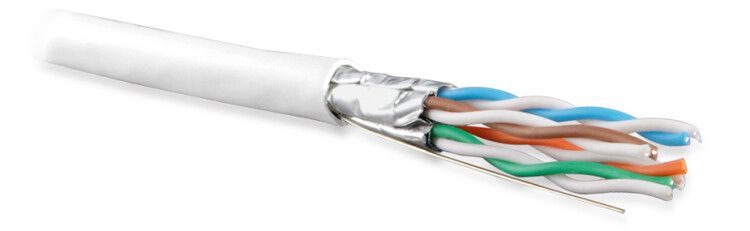 Кабель витая пара U/FTP кат.6A (10GBE) 4 пары 23 AWG ОЖ solid кажд. в экране без общего экрана PVC UFTP4-C6A-S23-IN-PVC-WH-500 бел. (уп.500м) Hyperline 445119