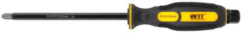 Отвертка ударная, сталь S2, 6-гр.жало, 2-хцв.мягкая ручка, Профи, 8 х 150 мм, РН3 - 55628 РОС