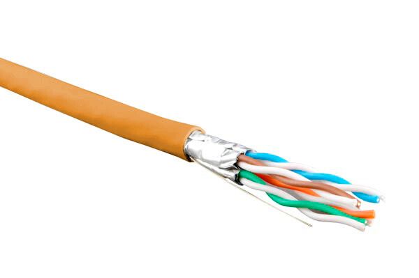 Кабель витая пара экранир. U/FTP кат.6 4 пары 23 AWG ОЖ solid кажд. в фольге LSZH нг(А)-HF -20град.C-+60град.C гарантия: 15 лет компонентн./25 системн. UFTP4-C6-S23-IN-LSZH-OR-500 оранж. (уп.500м) Hyperline 445092