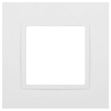 Рамка для розеток и выключателей 1 пост белый матовый пластик ЭРА Elegance 14-5001-01М - Б0065794