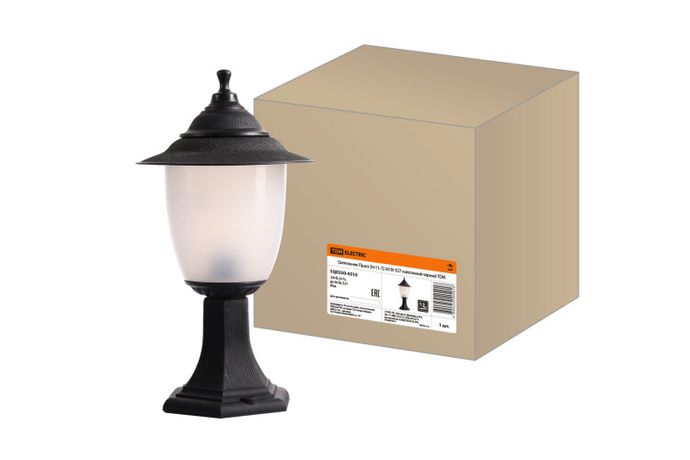 Светильник садово-парковый Прага Эл-11-72 60 Вт Е27 напольный черный | SQ0330-0510 TDM